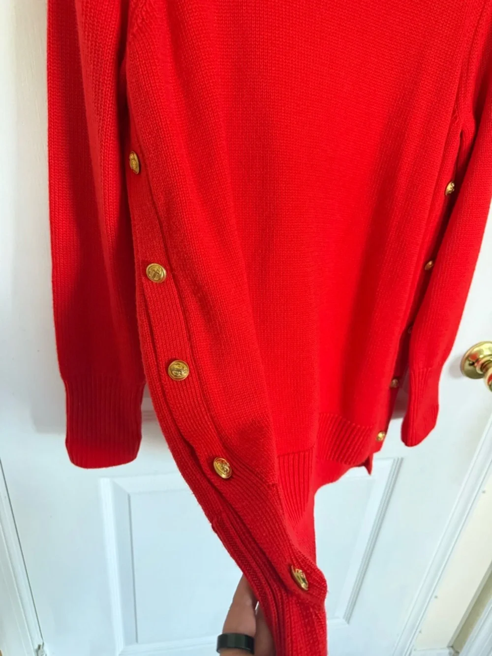 Tuckernuck Bexley Wool Crew Sweater in Poppy Red - Picture 6 of 8